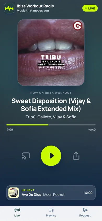 App van Ibiza Workout Radio